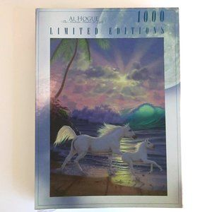 New Al Hogue Limited Editions 1000 Piece Jigsaw Puzzle Rose Art Horses On Beach